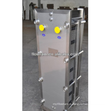 Permutador de calor sanitário em placas de aço inoxidável para pasteurização do leite